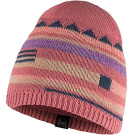 Buff Kids Knitted Fleece Lined Beanie Hat - Rose