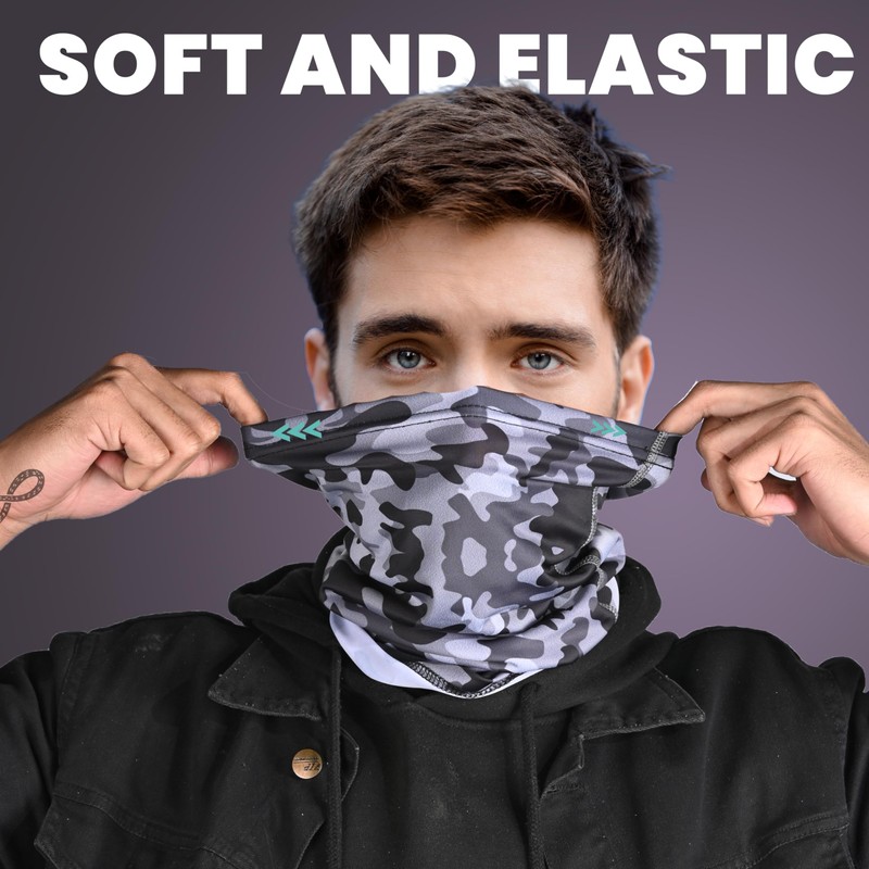 MAXIMO-MOTO MaximoMoto Motorcycle Neck Tube Motorbike Neck Warmer (Camo, Raised