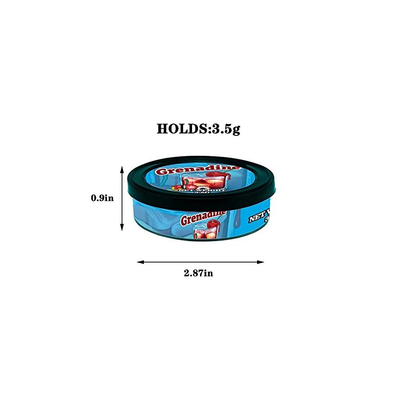 Self-Seal Cali Tin Can with Ring Lid and Labels, Side