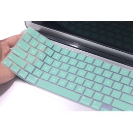 Keyboard Skin Compatible with MacBook Pro 14 & 16 M5 M4 M3 M2 A3434 A3112 A3185 A3401 A2918 A2992 A2779 A2442 A3403 A3186 A2991 A2780 A2485, Air 15.3" 13.6" A3114 A2941 A3113 A2681 (Aqua Green)