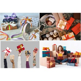 Libetui 12 mm Decorative Satin Ribbon for Christmas Decorations and Gift Packaging, Balloons, Flower Bouquets, and Weddings - 25 m Roll