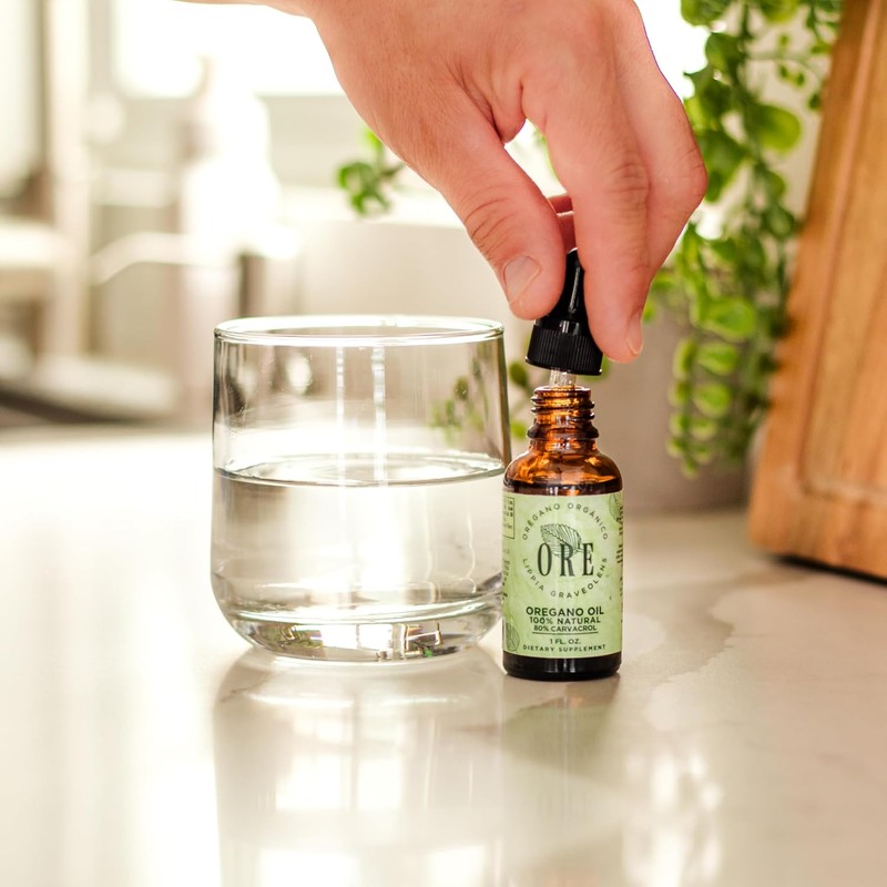ORE Organic Oregano Oil Supplement, 100% Natural, 80% Carvacrol, Lippia