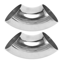 Motoforti 2 Pcs 90 Degree Mandrel Bend Elbow Car Exhaust Pipe Tubing Piping 1.5" Inch OD Thickness 1.5mm/16GA 38x100x1.5mm SS316 Stainless Steel 2pcs