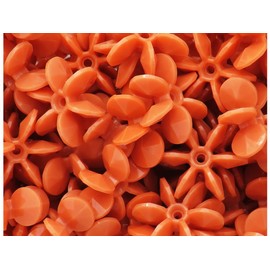 BeadTin Coral Opaque 25mm Sunburst Plastic Craft Beads (80pcs)