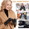 Womens Winter Leather Gloves Touchscreen Texting Warm Driving Lambskin Gloves