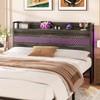 Aheaplus Headboard for Queen Size Bed with USB Ports, Outlets