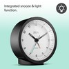 ZEON Round Analogue Alarm Clock with Light and Snooze Function,