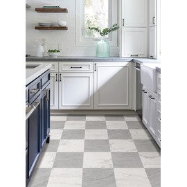 FloorPops 12-in by 12-in Langley Grey Peel and Stick Floor Tiles, FP5062