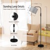 Dimmable Floor Lamp,Modern Standing Lamp with LED Bulb(1000LM,2700K),Gray Adjustable Lamp
