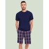 GYS Bamboo Viscose Men's Pajama Sets Short Sleeve Sleep Set