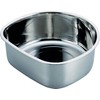 Pearl Metal D-Shaped Washtub 11.8 inches (30 cm) Stainless Steel