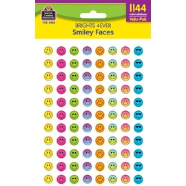 Teacher Created Resources Brights 4Ever Smiley Faces Mini Stickers Valu-Pak