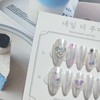 Mermaid White Pearl ·͜· Handmade Nail Tip - Long Ballerina