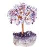 dssmboom Tumbled Amethyst/Rose Quartz/Aquamarine Stones Tree of Life on Amethyst