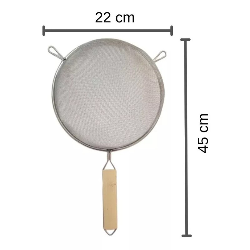 Macoll Juego 2 Coladores Acero Inoxidable - Mango De Madera