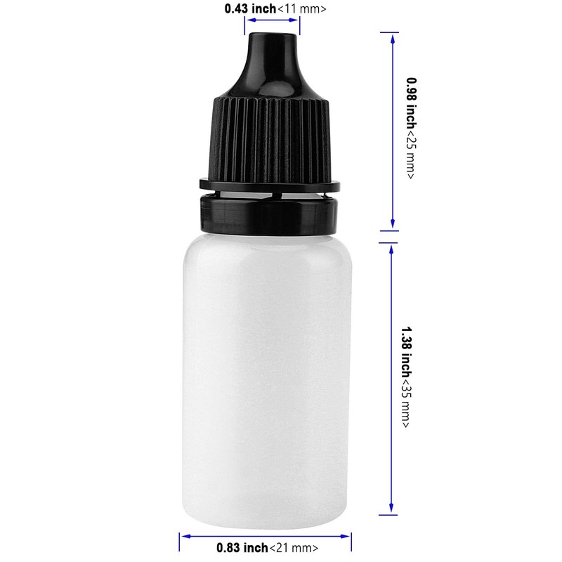 KOHAND 200 PCS 10ML Plastic Dropper Bottles, Squeezable Dropper Bottles