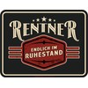 RAHMENLOS Tin Sign Black 17 x 22
