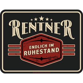 RAHMENLOS Tin Sign Black 17 x 22