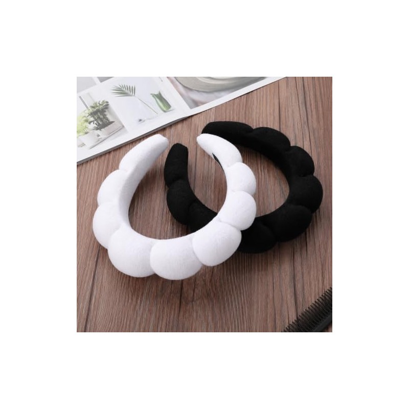 YUXIANLB Spa Headbands for Women (Black&White, One Size)