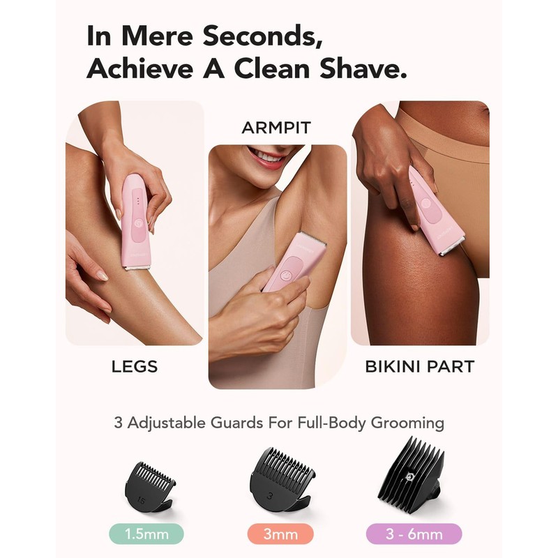 LADYSPOT™ Hair Finishing Trimmers, with 3 Guard and Replaceable Ceramic