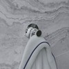 Croydex Chrome Modern Bath Robe Hook - Flexi-Fix Towel Holder,