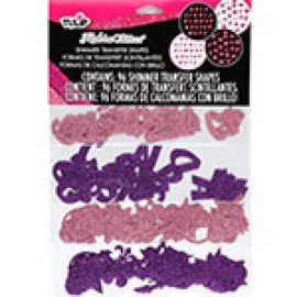 Tulip Fashion Glitter Shimmer Transfer Shapes - Pink / Purple