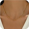 NONAMOIS - Collar de cadena de oro para mujer, delicado