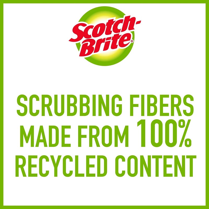 Scotch-Brite Soap-Dispensing Dishwand Sponge Refills, 2.9 X 2.2, Green, 2/pack