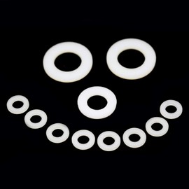 M5 (5mm) White Plastic Washers Form-A Flat Nylon Washer (Pack of 20)