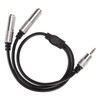 3.5mm to Dual 6.35mm Cable Male to Dual Female Plug