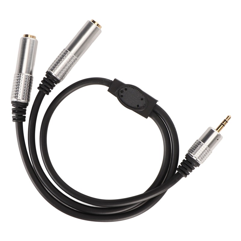 3.5mm to Dual 6.35mm Cable Male to Dual Female Plug
