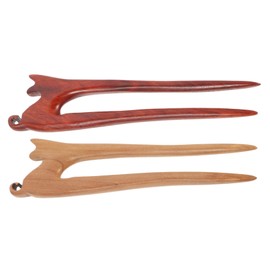 BIUDECO Elegant Wooden Hairpin Cat Style Hair Stick for Women's Hair Bun Decorations