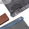 West clever Genuine Cowhide Leather Reversible Belt for Men 35mm