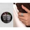 Fan Make RJ115 Silver Ring, Silver Ring, Open Ring, One