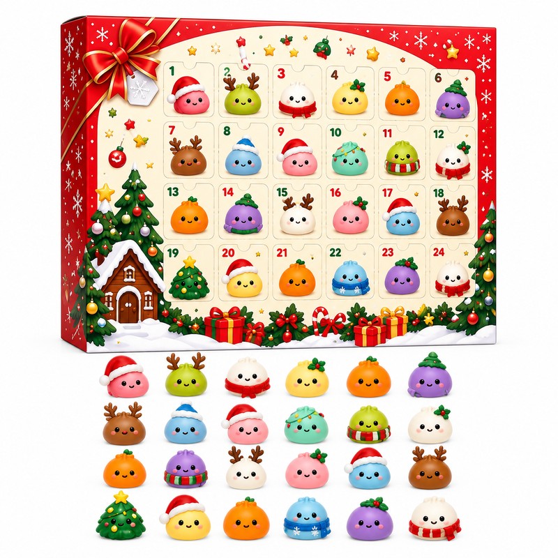 24-Day Christmas Dumpling Advent Calendar for Holiday Countdown – Festive