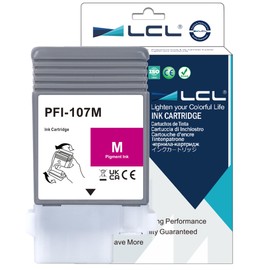 LCL PFI-107 Magenta 130ml Ink Cartridge Replacement for Canon PFI-107 PFI-107M PFI107M for Canon ImagePROGRAF iPF670 iPF680 iPF685 iPF770 iPF780 iPF785 (1 Pack)