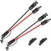 2PCS 1FT Solar Panel to SAE Adapter Cable - 10AWG