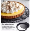 Molde Hornear Pay Desmontable Reposteria Antiadherente 26 Cm Color Negro