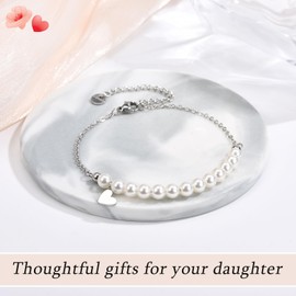 EPVID Daughter Gifts, Daughter Bracelet Daughter Gifts from Mum Dad, Perfect Gifts for Daughter Special Christmas Birthday Gifts for Daughter