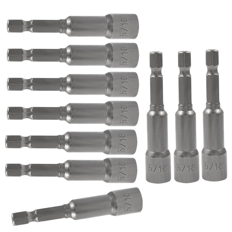 10 Pcs 5/16 Inch/ 8mm Hex Nut Driver Magnetic Extension