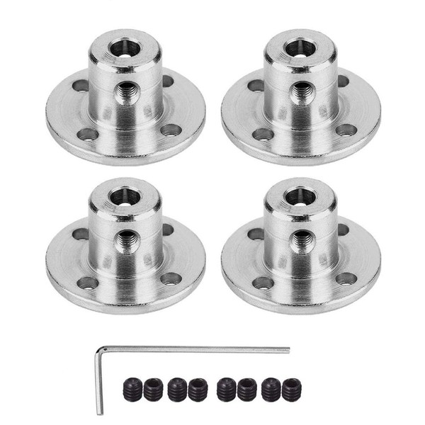 4Pcs Flange Coupling Connector, Rigid Guide Model Coupler Accessory, Shaft
