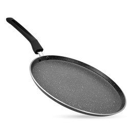 STL Non-Stick Flat Aluminum Dosa Tawa 29cm and 4mm Thickness, Flat Aluminum Skillet for Omelets, Chapati, Roti and Tawa,Induction Compatible, PFOA-Free, Cool Touch Handle with Stable Base