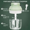 Electric Garlic Chopper USB Charging Cordless 3 Blades Garlic Masher