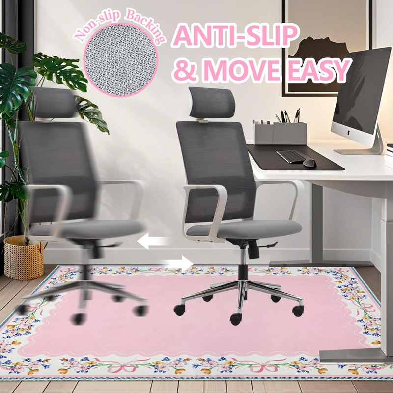 yueyaer Office Chair Mat for Hardwood/Tile Floor, 36"x48"Desk Chair Mat