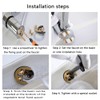 UtySty 3 Set Faucet Mounting Nut and Washer Double Hole