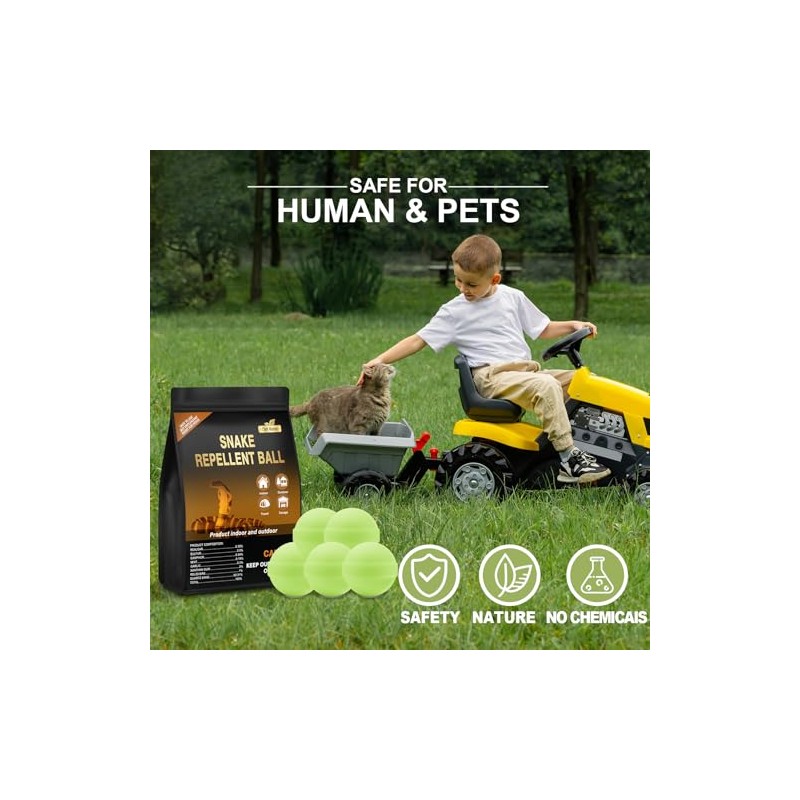 30 Pack Snake Repellent for Yard Powerful, Snake Away Repellent