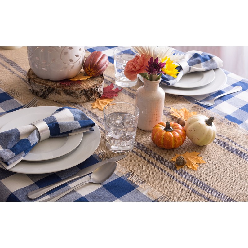 DII Jute Burlap Collection Kitchen Tabletop, Table Runner, 14x72, Double