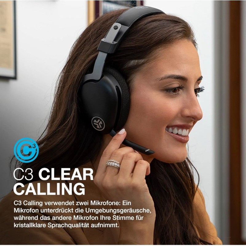 JLab JBuds Work Wireless Headset with Microphone Over Ear Computer