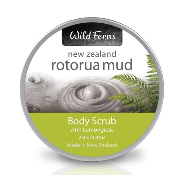 Wild Ferns Rotorua Mud Body Scrub with Lemongrass 250g