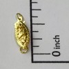 JbSP 14K Yellow Gold 5.5x13.4mm Filigree Pearl Clasp w/ Dual